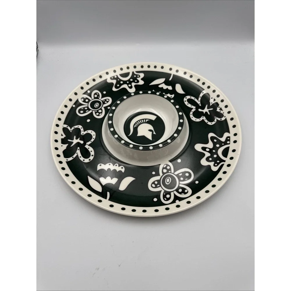 Michigan State Football Chip & Dip Tray Official Team Logo Game Day 14